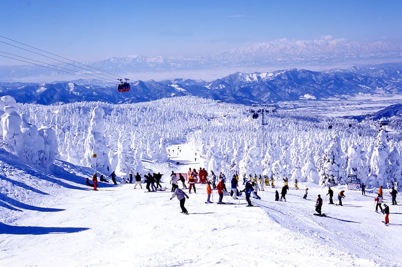 冬季日本雪景勝地藏王