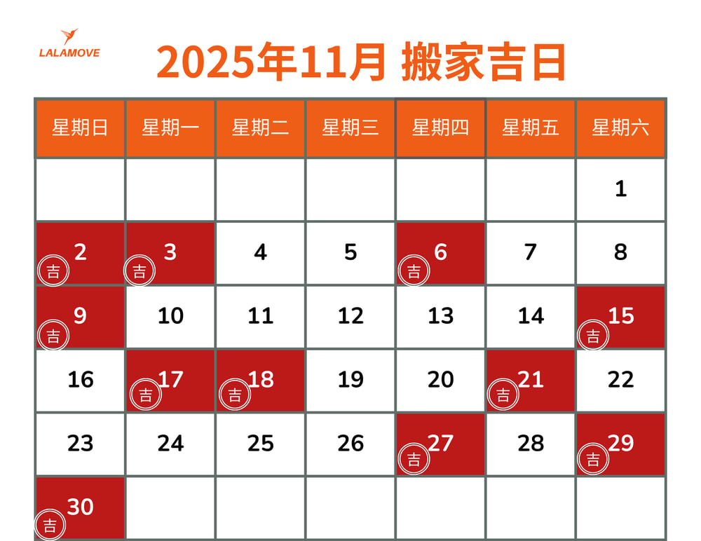 2025搬家吉日_11月