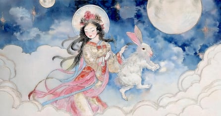 Firefly moon goddess and rabbit 36051-2