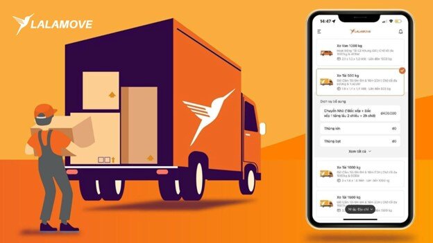 Giá dịch vụ giao hàng xe tải tại quận 2 chi tiết trên app Lalamove
