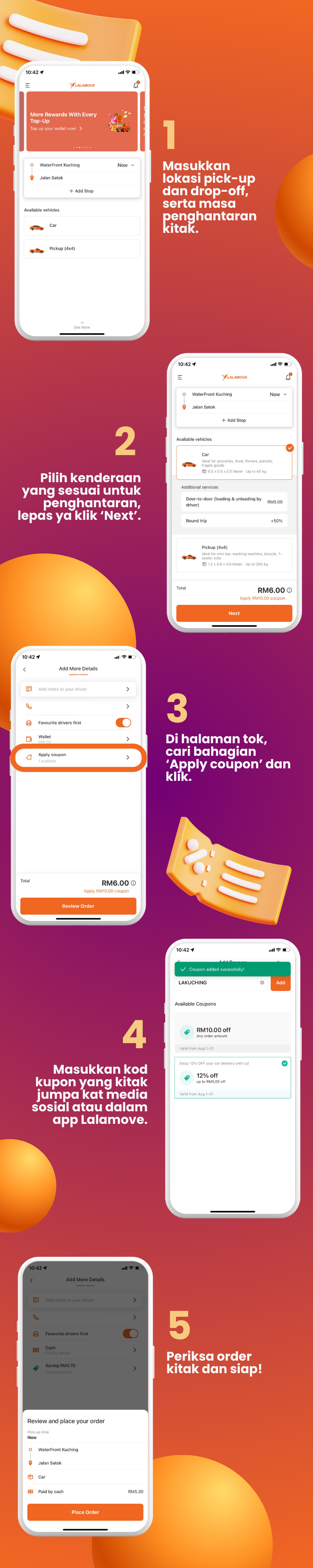 Macam Ney Nak Guna Kupon Dalam App Lalamove Di Kuching