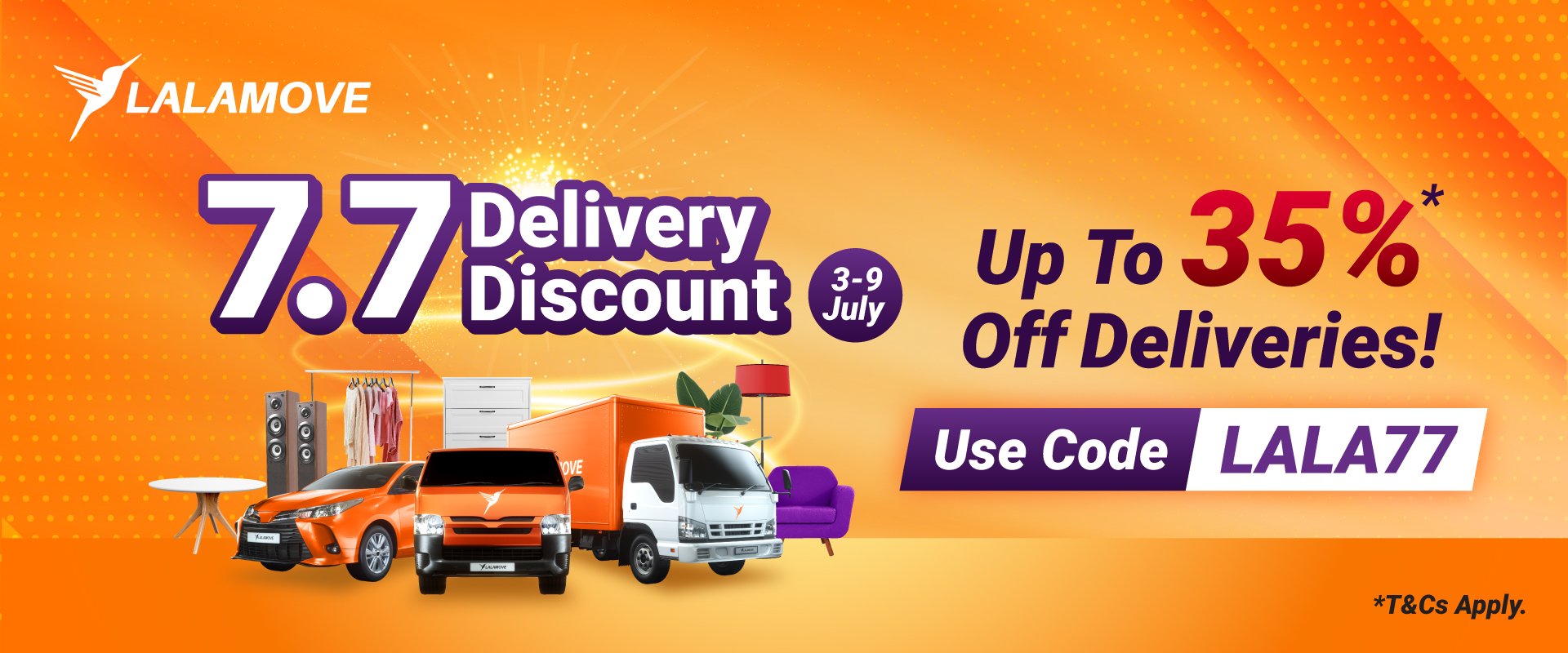 LALAMOVE 7.7 Delivery Promo