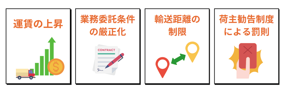 2024年問題が荷主企業にもたらす影響４つ