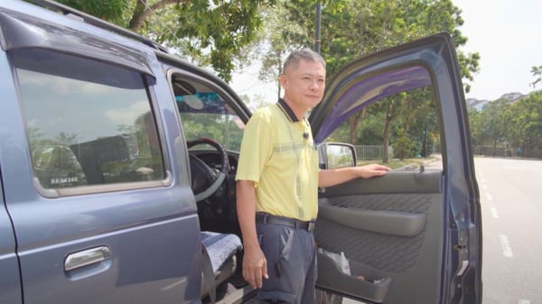 uncle chan lalamove driver drives 4x4 pickup truck